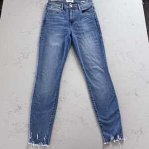 frame denim jeans women Le High Skinny Sz 27 Light Wash